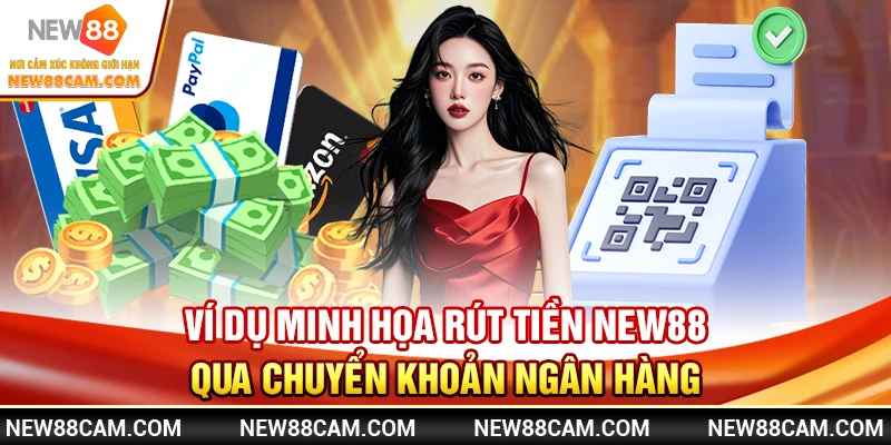 Rút tiền New88 nhanh chóng – Hướng dẫn chi tiết an toàn 2025 2 Ví dụ minh họa rút tiền New88 qua chuyển khoản ngân hàng